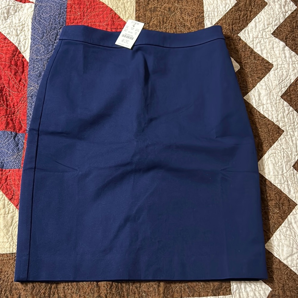 NWT J Crew Factory Navy Blue Pencil Skirt